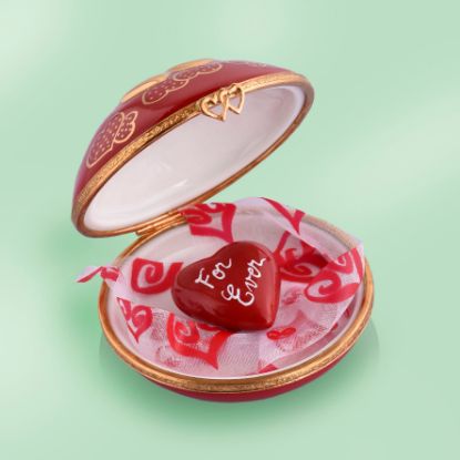 Picture of Limoges I Love You For Ever Round Box with Heart 