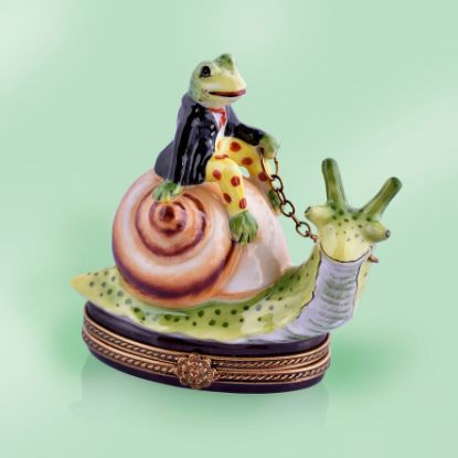 Picture of Limoges Frog on Snail Box