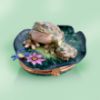 Picture of Limoges Two Frogs on Lilypad with Dragonfly Box