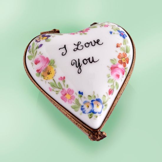 Picture of Limoges I Love You Heart Garden of Flowers Box