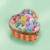 Picture of Limoges Wicker Basket of Roses Heart Box