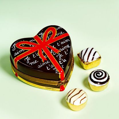 Picture of Limoges I Love you Chocolate Heart Box with Truffles