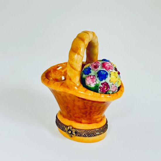 Picture of Limoges Bouquet of Flowers in Basket Box