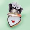 Picture of Limoges Squirrel Couple on Heart Box