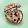 Picture of Limoges Gold and Burgundy Chocolates Heart Box, Each.