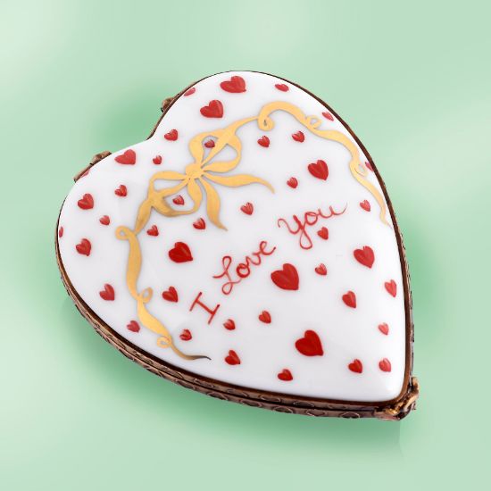 Picture of Limoges I Love You Heart with Red Hearts Box 