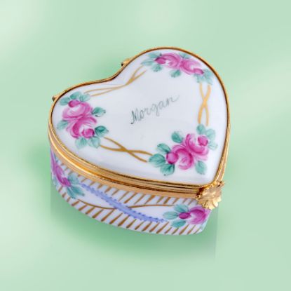 Picture of Limoges "Morgan" Heart with Roses Box 