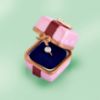 Picture of Limoges Pink Ring Box with Ring, Each