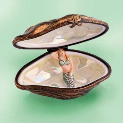 Picture of Limoges Natural Oyster with Mermaid Box