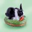 Picture of Limoges Black and White Rabbit on Grass with Carrot Box