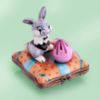 Picture of Limoges Gray Rabbit with Egg on Pillow Box