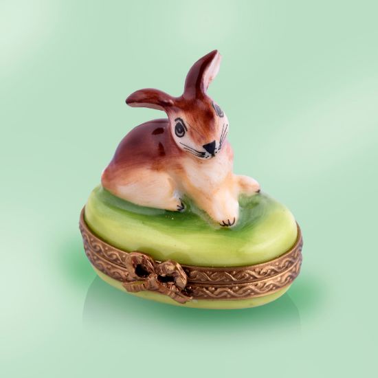 Picture of Limoges Small Brown Rabbit Box