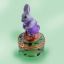 Picture of Limoges Gray Gardener Rabbit on Purple Overalls