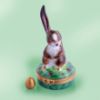 Picture of Limoges Brown Bunny Box with Golden Egg