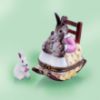 Picture of Limoges Mama Rabbit on Brown Rocking Chair Box