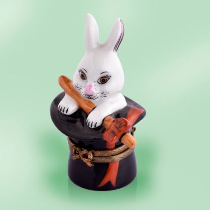 Picture of Limoges White Rabbit in Magician s Hat Box 