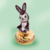 Picture of Limoges Baby Easter Chocolate Bunny on Gold Base 