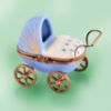 Picture of Limoges Blue and white Baby Buggy Box