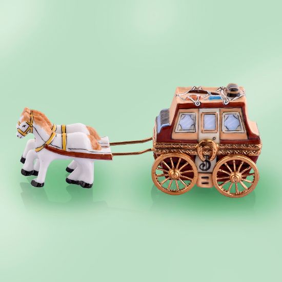 Picture of Limoges Western Carriage with Horses Box