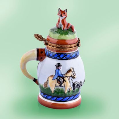 Picture of Limoges Hunting Stein with Fox Box