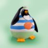 Picture of Lifeguard Penguin Italian Ceramic Figurine