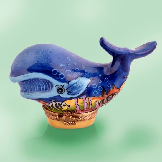 Picture of Limoges Blue Whale with Fish Box