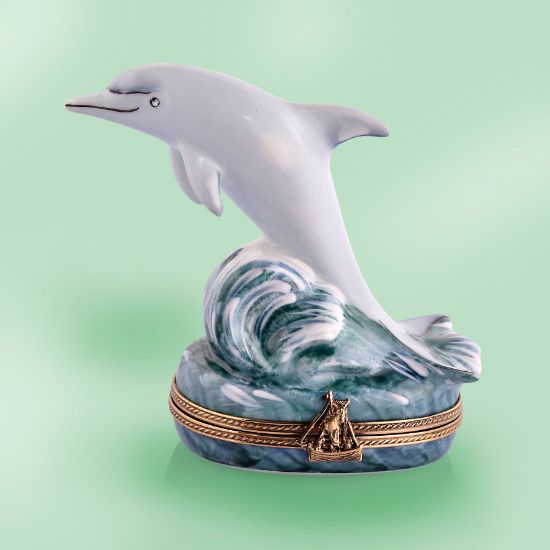 Picture of Limoges Dolphin on Wave Box