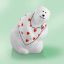 Picture of Italian Polar Bear with Hearts Scarf Figurine 