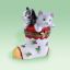 Picture of Limoges Black and Gray Cats on Holiday Boot Box.