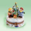 Picture of Limoges Children with Christmas Tree and Gold Gift Box