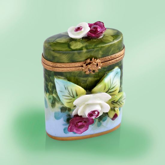 Picture of Limoges Garden Tall Box with a 3D Rose