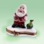 Picture of Limoges Santa Dwarf on Ice and Green Bag on Ice