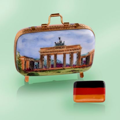 Picture of Limoges Brandenburg Gate Suitcase Box with German Flag