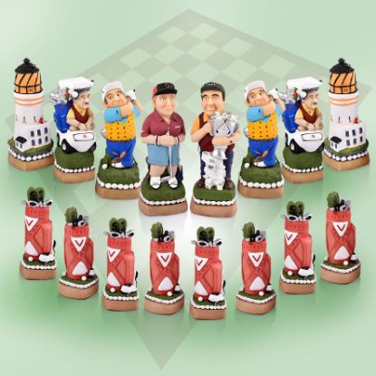 Picture of Golfer Chess Set
