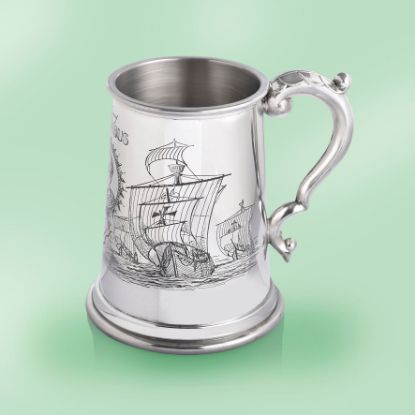 Picture of British Pewter Columbus Tankard
