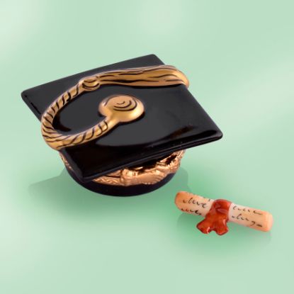 Picture of Limoges Graduation Cap Box with Diploma