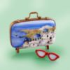 Picture of Limoges Santorini Suitcase Box with Sunglasses