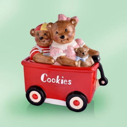 Picture of Teddies Wagon Cookie Jar