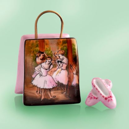 Picture of Limoges Ballerinas Painting Shopping Bag Box with Slippers