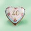 Picture of Limoges 40th Birthday Heart Box with Roses Box