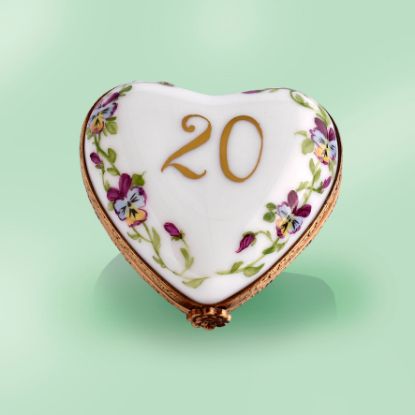 Picture of Limoges 20th Birthday Heart Box