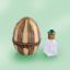 Picture of Limoges Yellow Purple Green Egg Box with Perfume Bottle 