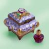 Picture of Limoges Floral Perfume Treasure Chest Box with Bottle 