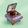 Picture of Limoges Floral Perfume Treasure Chest Box with Bottle 