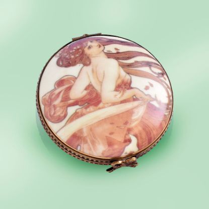 Picture of Limoges Art Deco Lady Round Box