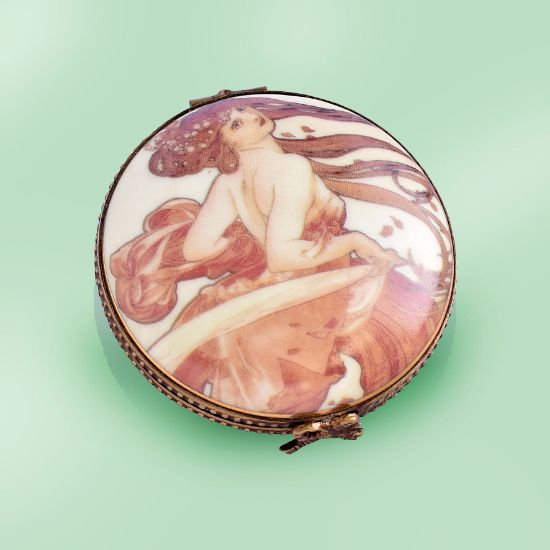 Picture of Limoges Art Deco Lady Round Box