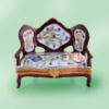 Picture of Limoges Light Blue Sofa with Hat, Gloves and Magazine  Box