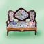 Picture of Limoges Light Blue Sofa with Hat, Gloves and Magazine  Box