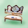Picture of Limoges Light Blue Sofa with Hat, Gloves and Magazine  Box
