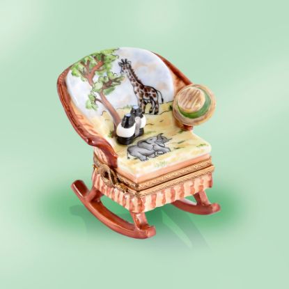 Picture of Limoges Safari Rocking Chair Box with Hat and Camera